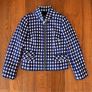 Carlisle Cotton Blend Woven Textured Cropped Jacket